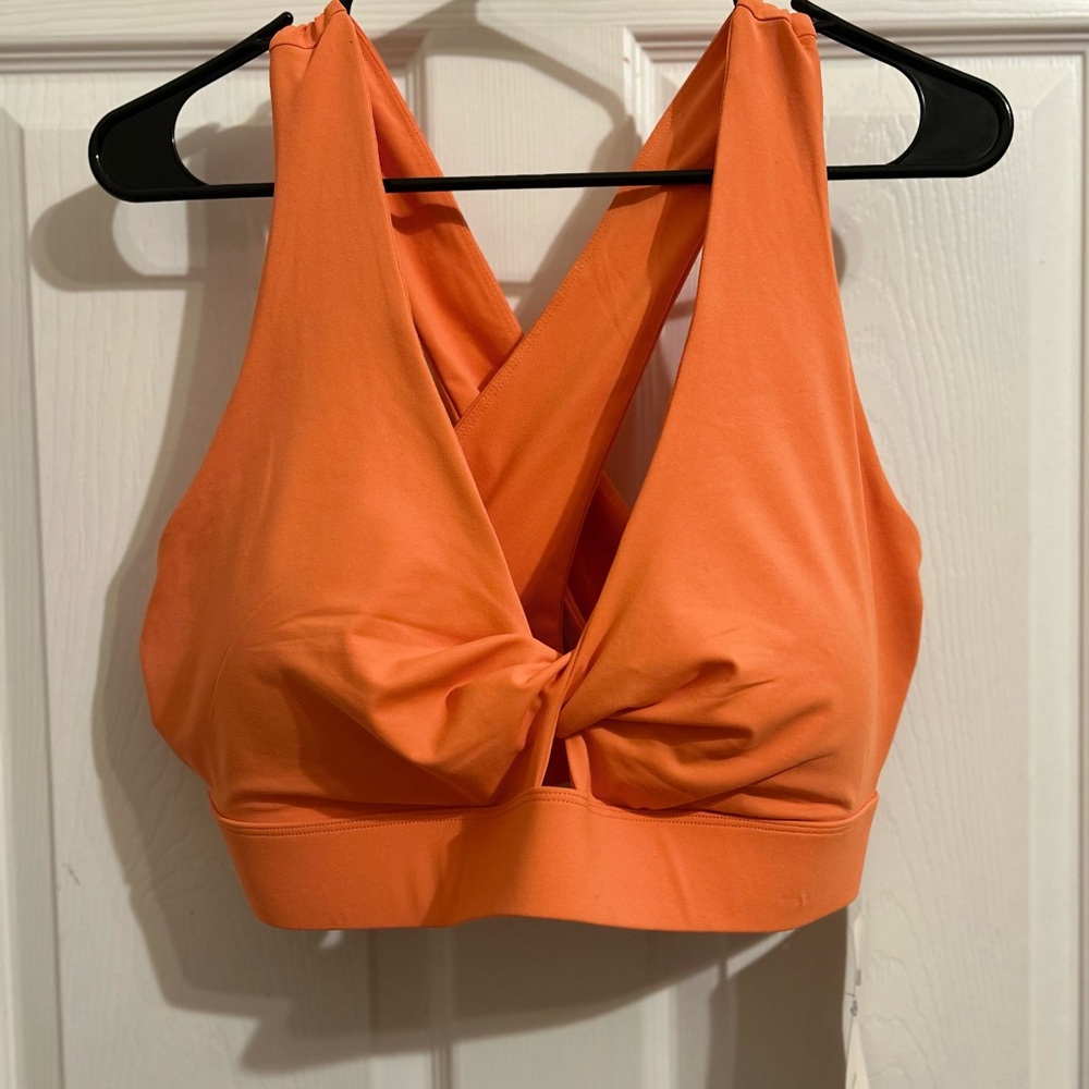 NWT Orange Cross-Back Sports Bra